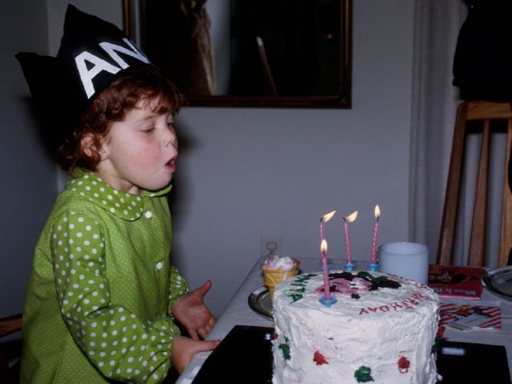  at Anita's  fourth birthday, May 1973